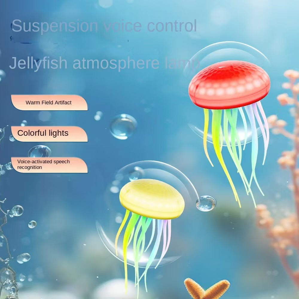 Voice-activated jellyfish lamp